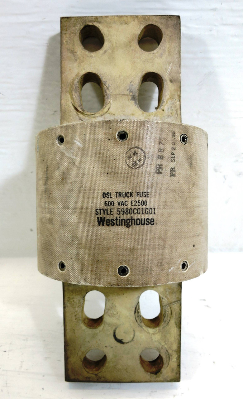 Westinghouse 5980C01G01 2500A 600V DSL Breaker Truck Fuse 6DSL-E2500 2500 Amp (DW2191-9)