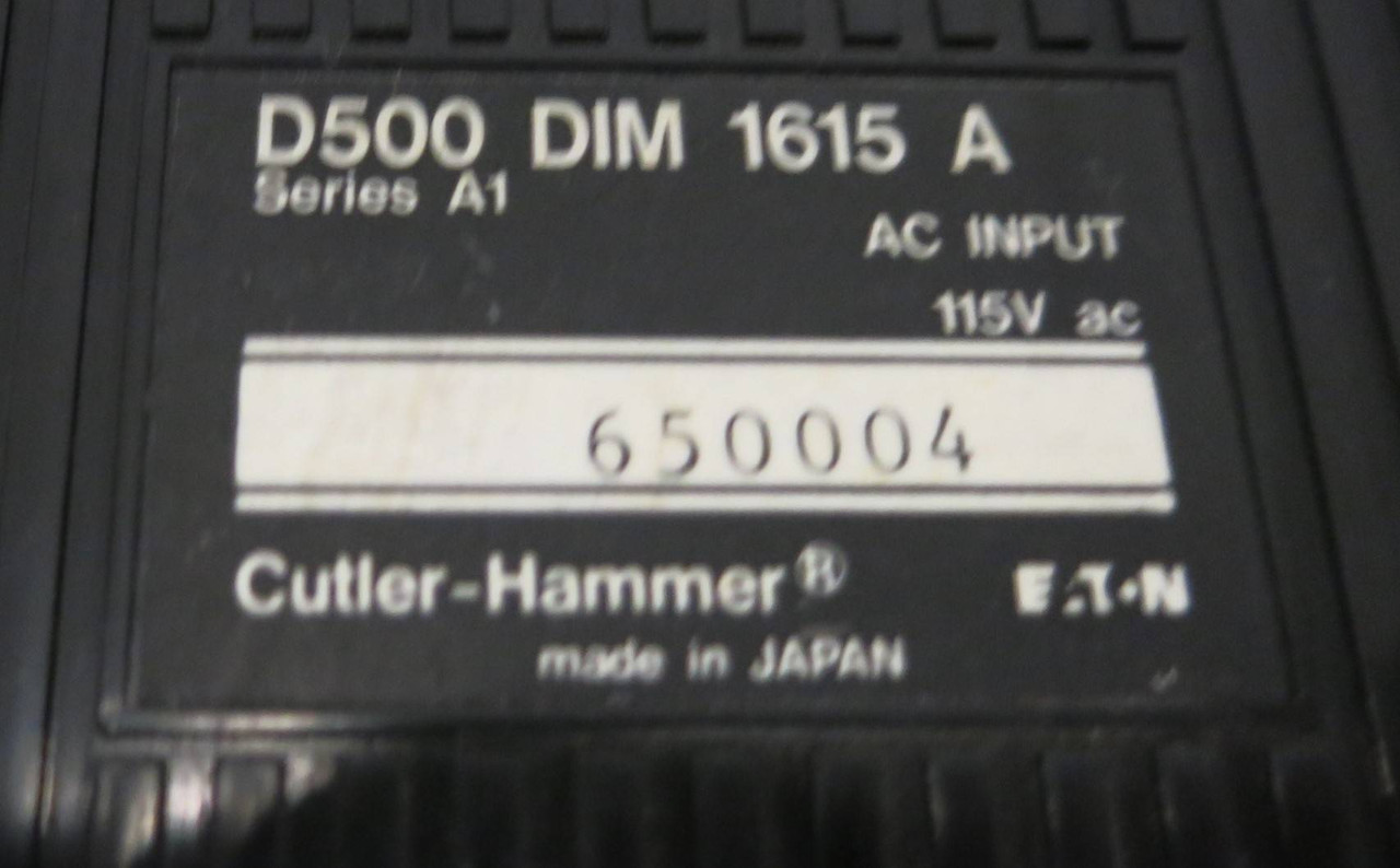 Cutler Hammer D500 DIM 1615 A 115V AC Input 650004 Eaton Series A1 (GA0173-1)