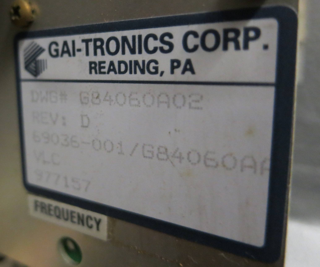 GAI-Tronics E89054C01 WPF Tone Receiver Rev A 977157 G84060A02 (GA0201-2)