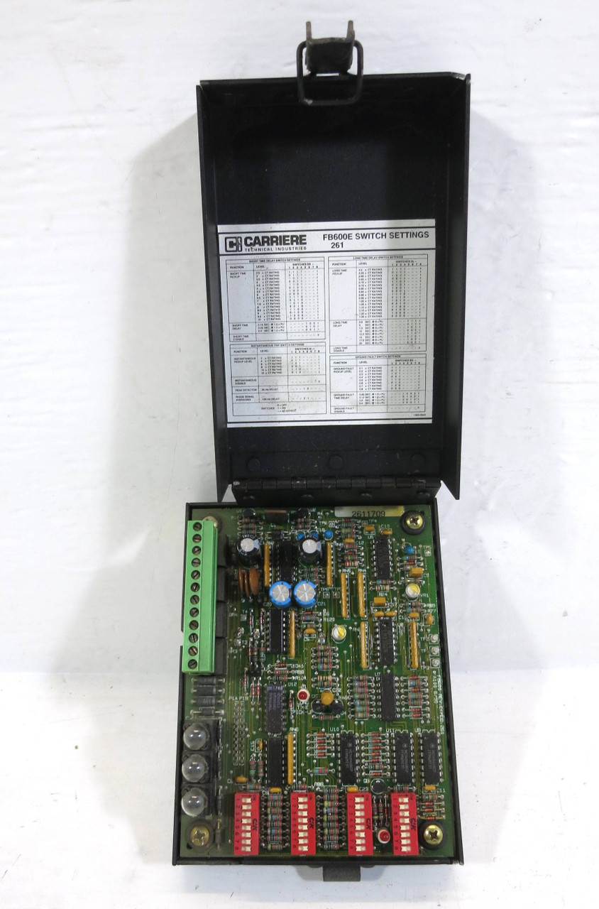 Carriere FB600E RMS Static Trip Relay Unit Mod 261 2611709 (DW2279-1)