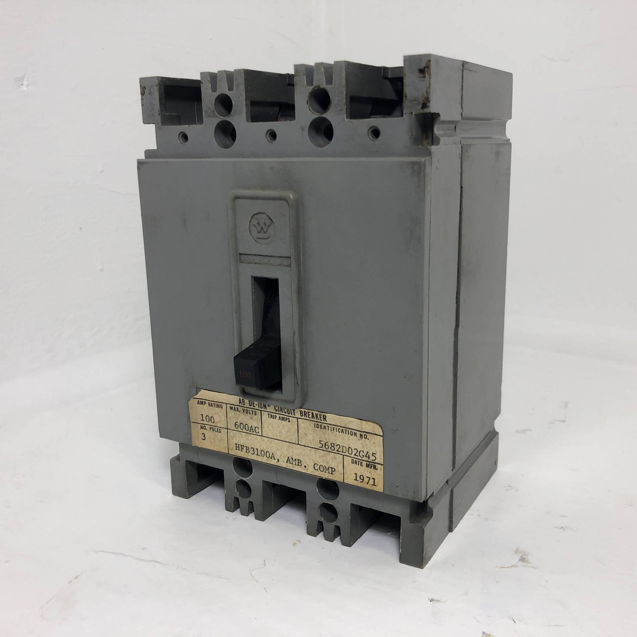 CH Westinghouse HFB3100A 100A Mark 75 Circuit Breaker 480/600V 3 Pole 100 Amp (EM3991-2)