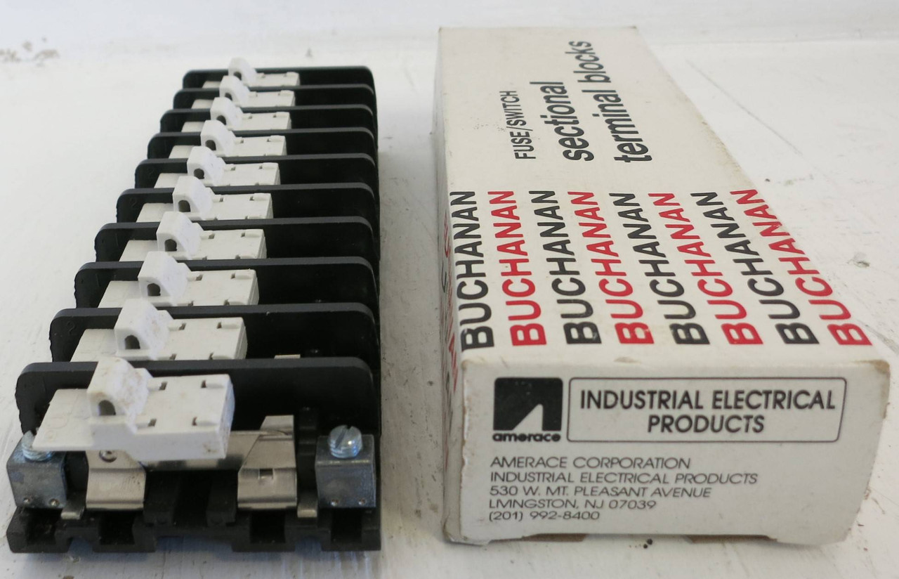 Buchanan Fuse/Switch 342 Sectional Terminal Blocks for 10 sections (GA0251-2)