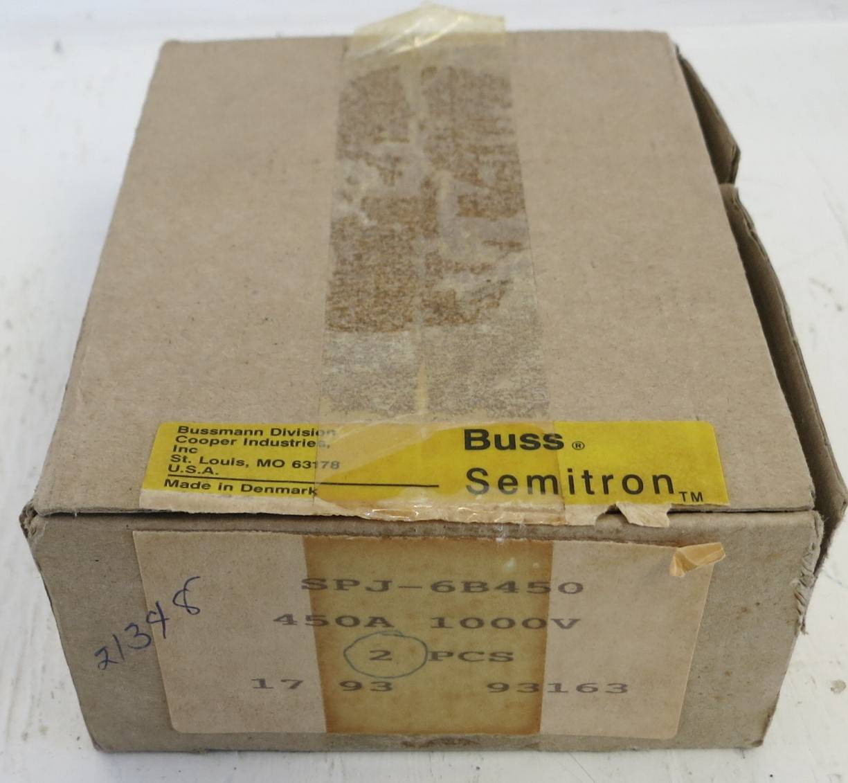 Image of Buss Semitron SPJ-6B450 450A 1000V Fuse Bussmann SPJ6B450 450 Amp