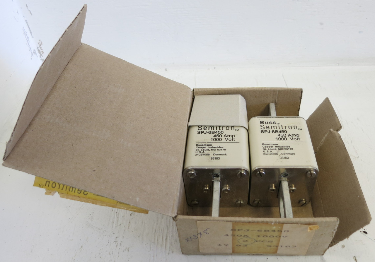 Buss Semitron SPJ-6B450 450A 1000V Fuse Bussmann SPJ6B450 450 Amp (GA0249-2)