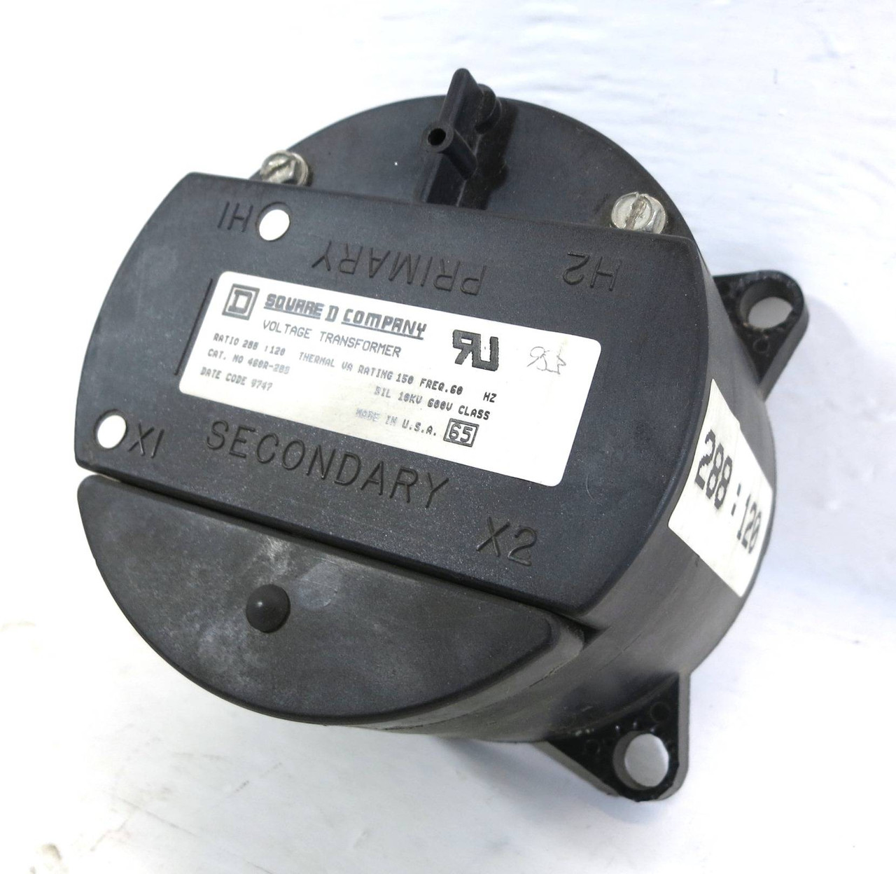 Square D 460R-288 Voltage Transformer Ratio 288:120 460R288 (DW2306-14)