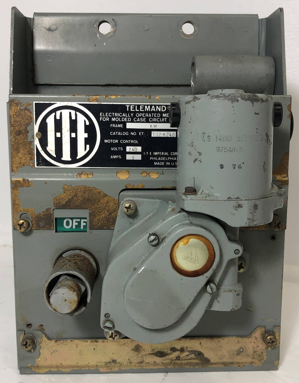 I-T-E Telemand T02-K240 Frame KM Electrically Operated Mechanism 240V 5 Amp flaw (EM4011-1)