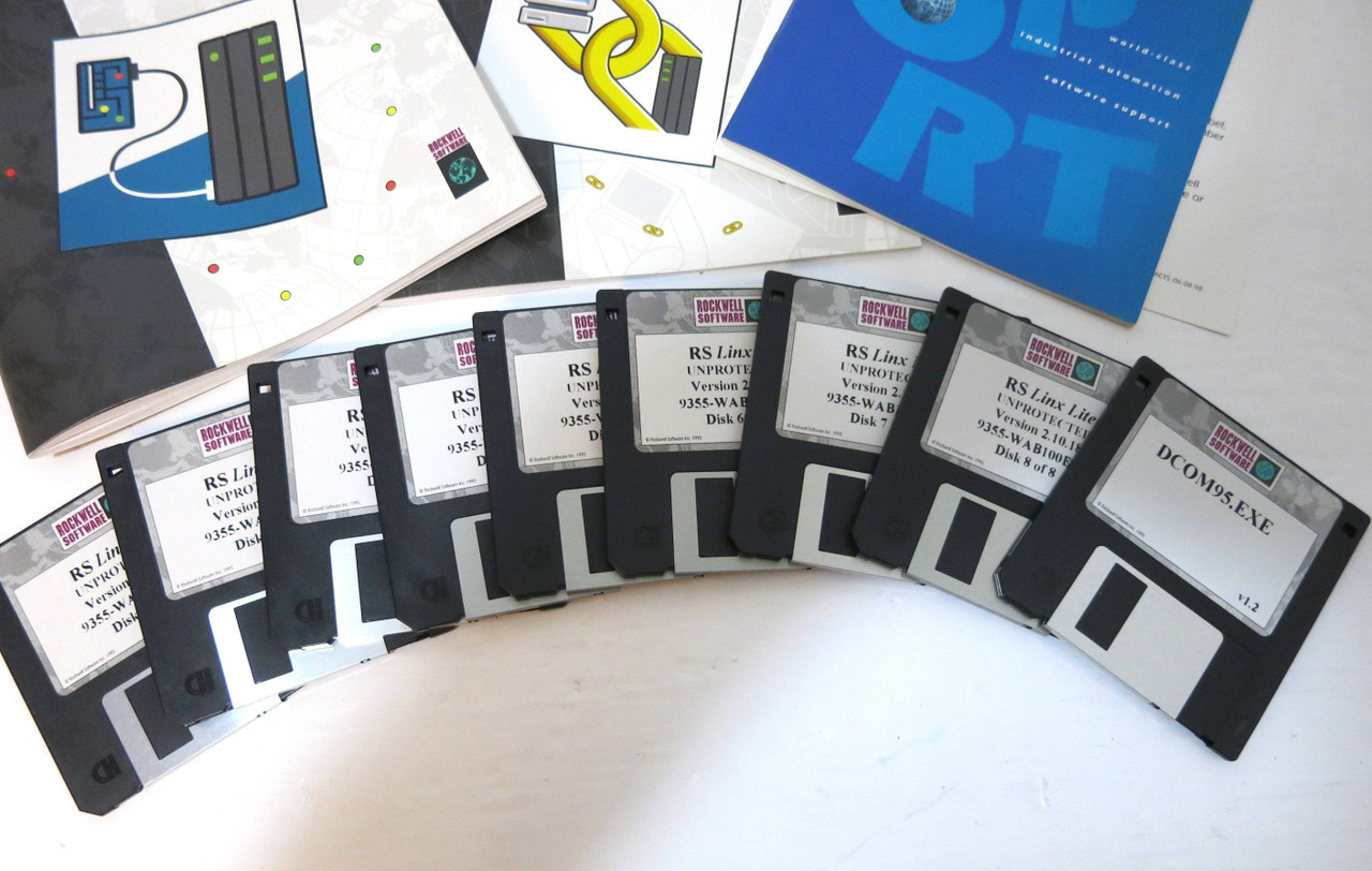Allen Bradley 9355WAB100END RSLinx Lite PLC Software Rev 2.10.18 9355-WAB100END (DW2393-1)