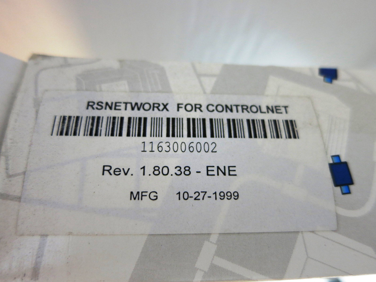 Allen Bradley 9357CNETL3 RSNetWorx ControlNet PLC Software Rev 1.80.38 9357 CNET (DW2392-1)
