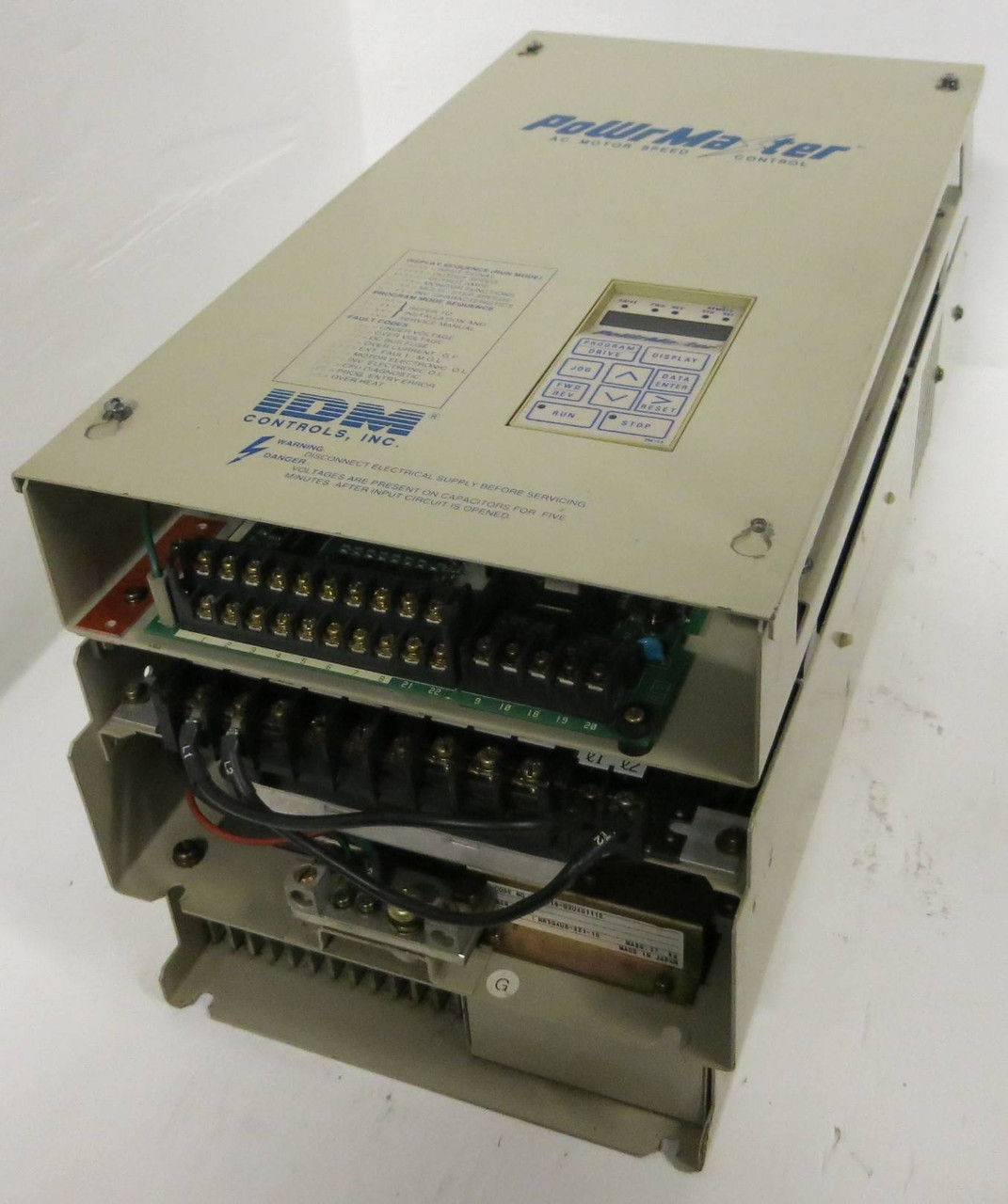 IDM Controls  PowrMaster AC Motor Speed Control Drive 71616-G3U40111E  ATM1 (GA0290-1)