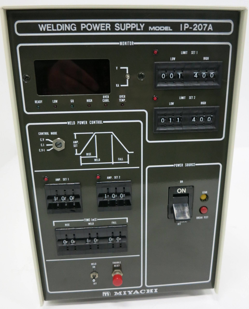 Miyachi IP-207A Welding Power Supply Inverter w power cable 50 Amp (GA0296-1)