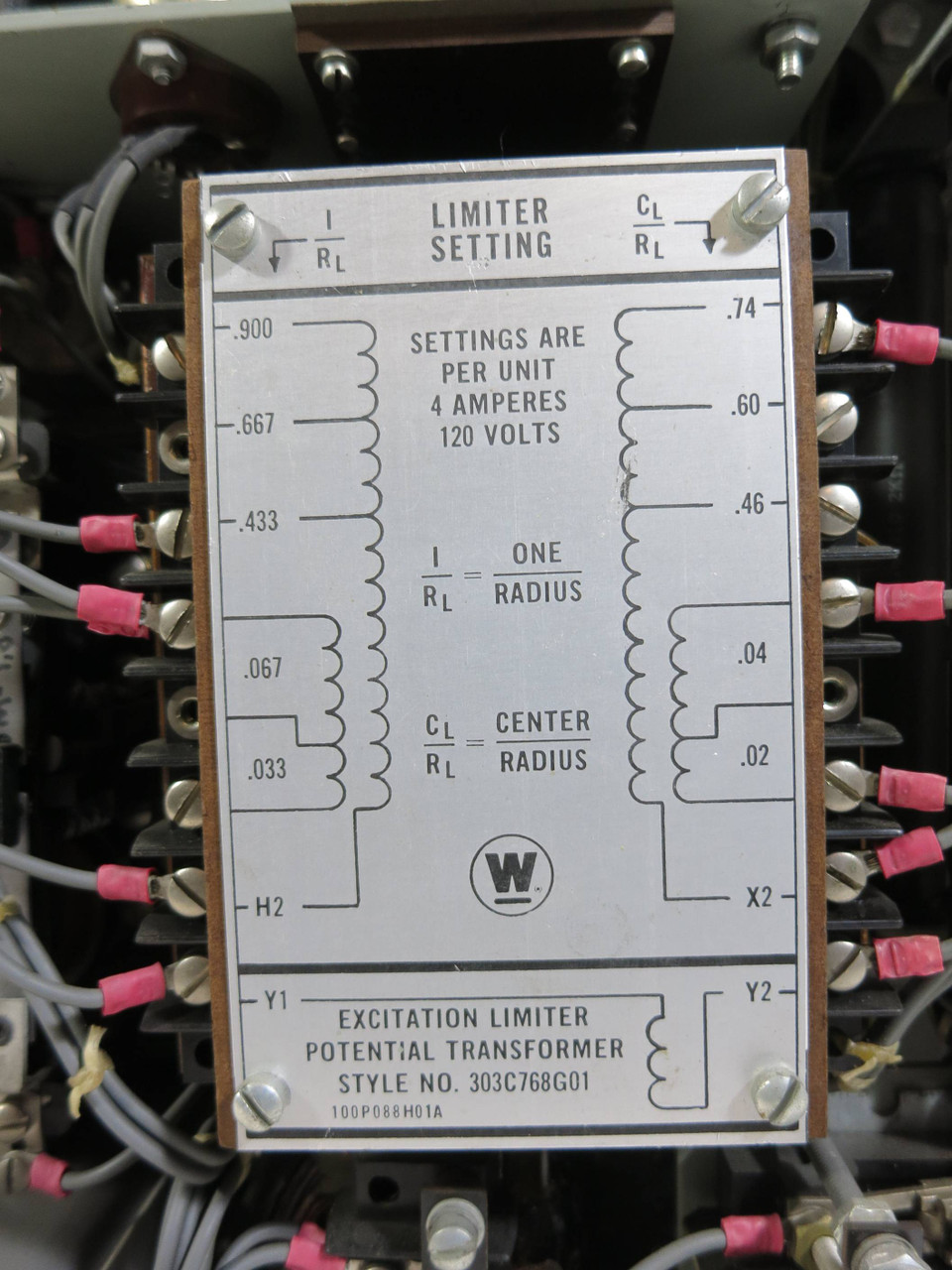 Westinghouse BJ-30 Excitation Limiter Generator Voltage Regulator 419D295G01 (DW2463-1)