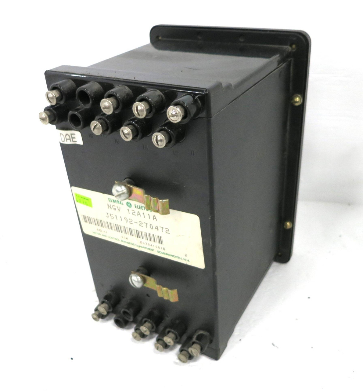 GE 12NGV12A11A AC Undervoltage Relay Type NGV 120V 60Hz 70-100V General Electric (DW2528-2)