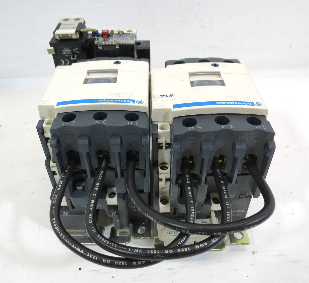 Telemecanique LC1D6511 Reversing Motor Starter LR2D3559 120V Coil LC1 D65 LR2D35 (DW2550-1)
