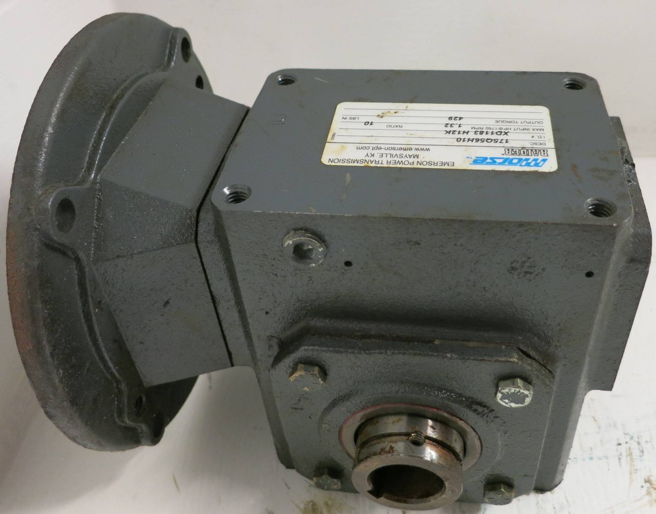 Morse Raider Gear 175Q56H10 Worm Gear Reducer XD1183 H12K 1.32 Amp Ratio 10 (GA0365-1)