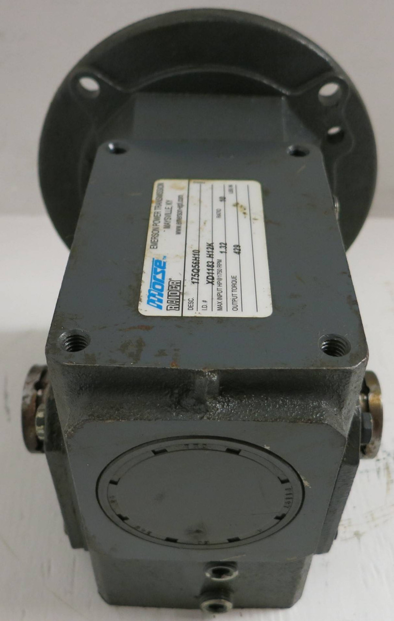 Morse Raider Gear 175Q56H10 Worm Gear Reducer XD1183 H12K 1.32 Amp Ratio 10 (GA0365-1)