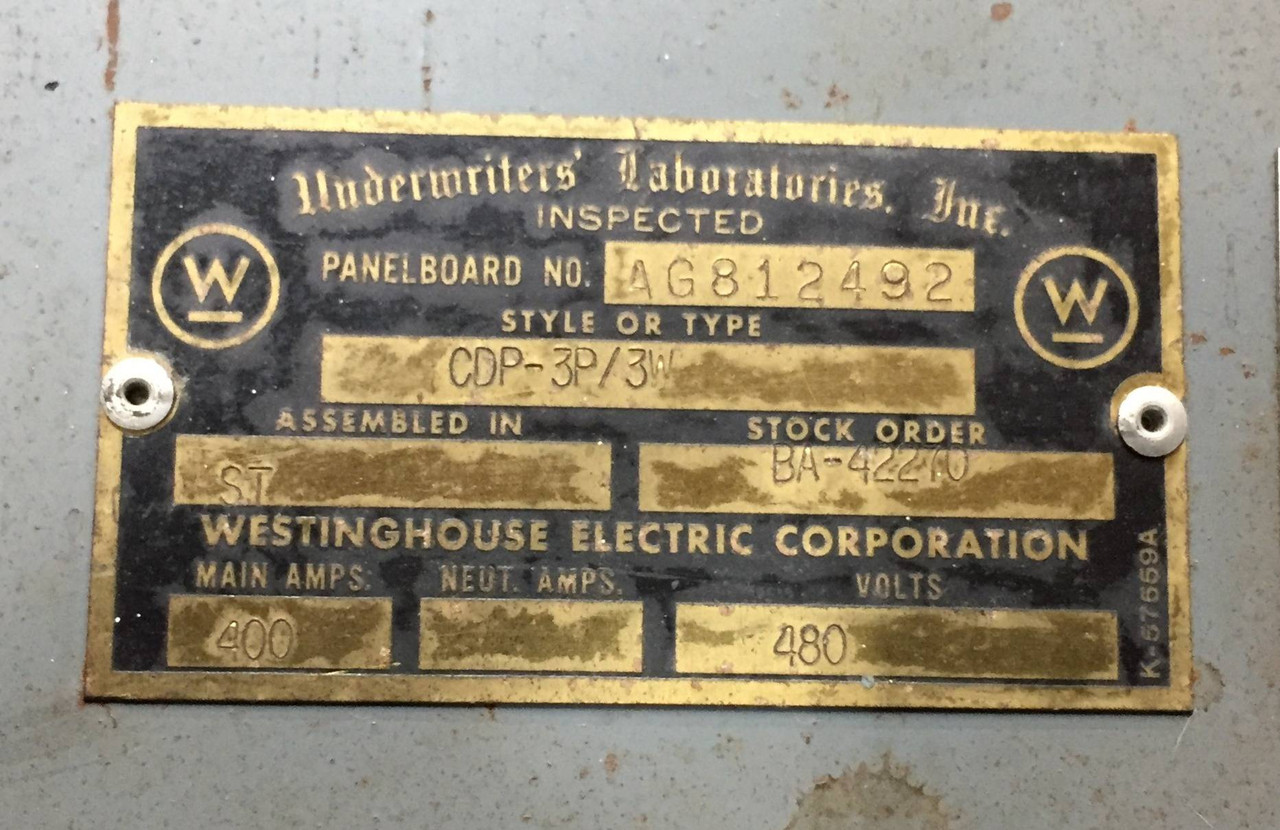 Westinghouse F-Frame 100A Obsolete Twin Breaker Copper Hardware Kit 100 Amp CDP (EM4066-4)