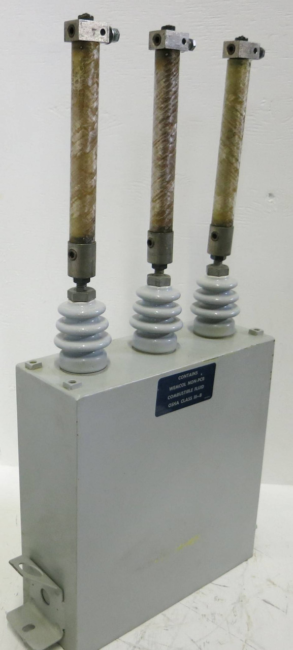 Westinghouse Dyna-VAC 1 N02300A15A 125kVAC 4160V 60Hz 60kV 3PH Capacitor w Fuses (GA0371-8)