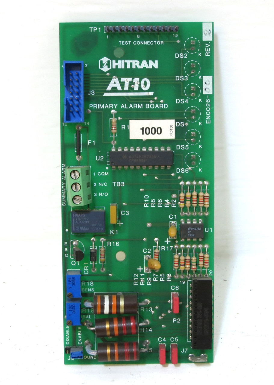 Hitran EN0026-00 Rev 2 AT10 Primary Alarm Board PLC PCB PK0026-00 (DW2683-1)