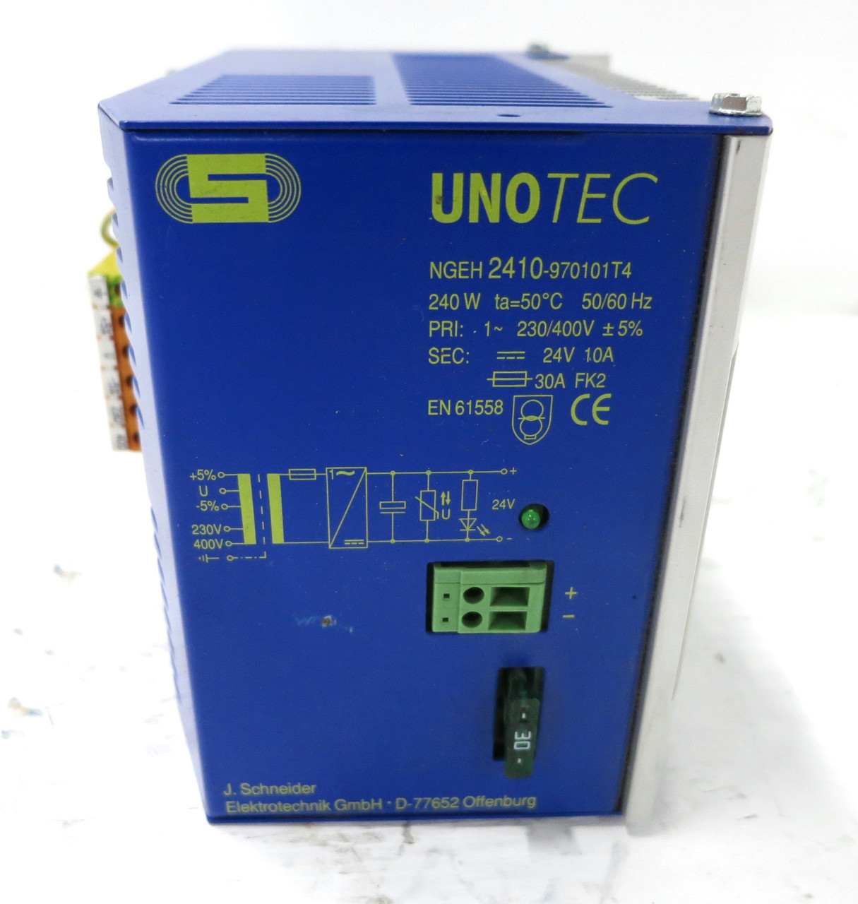 UnoTec NGEU 2410-970101T4 Power Supply Module 230/400 - 24V 10A 240W Schneider (DW2768-1)