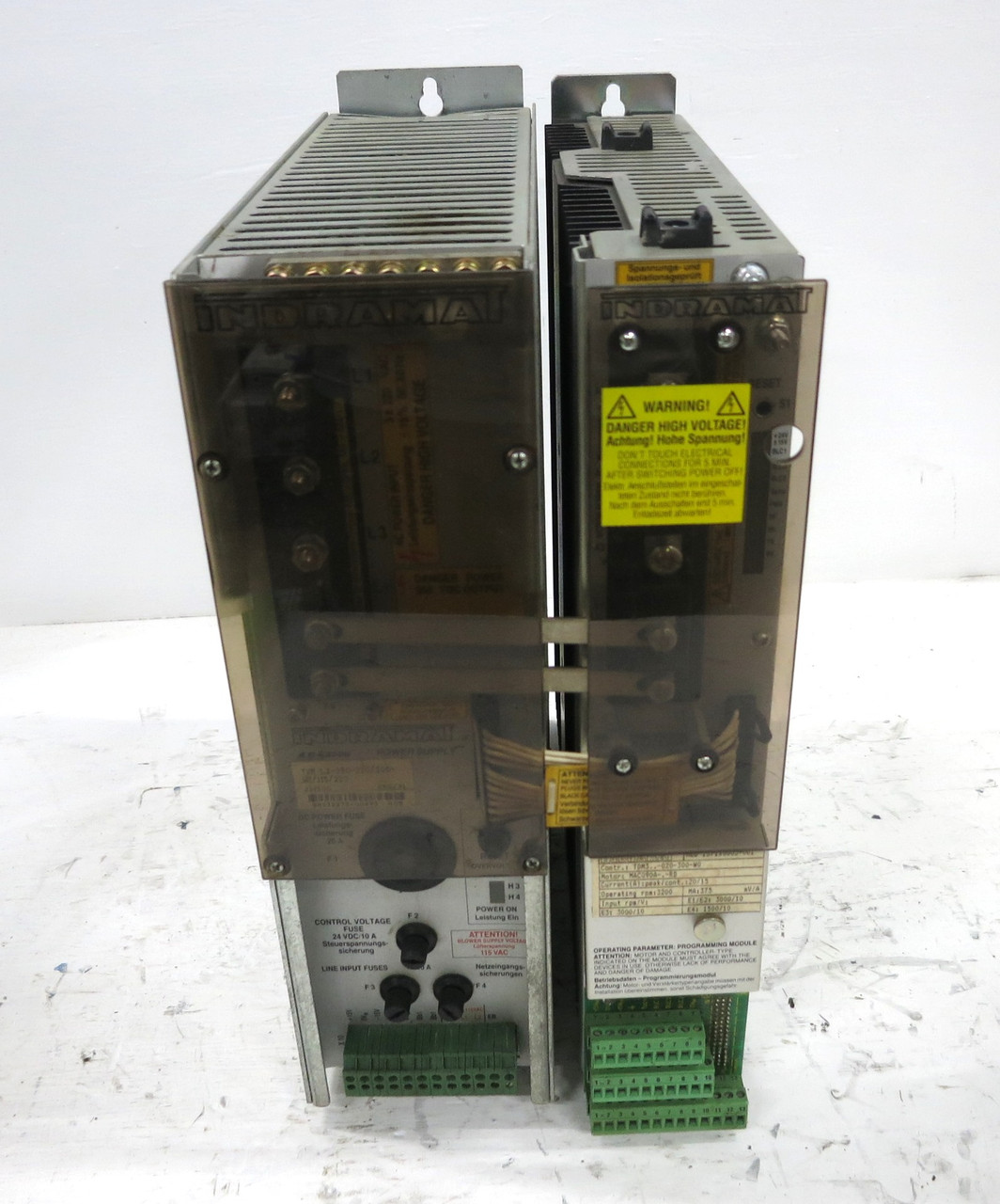 Indramat AC Servo Power Supply + Controller TVM 1.2-050-220/300 TDM 3.2-020-220 (DW2857-1)