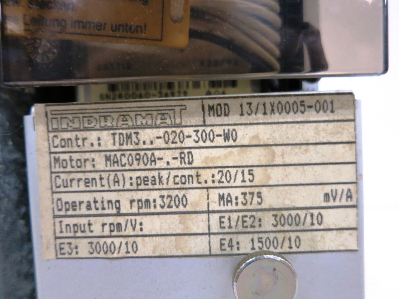 Indramat AC Servo Power Supply + Controller TVM 1.2-050-220/300 TDM 3.2-020-220 (DW2857-1)