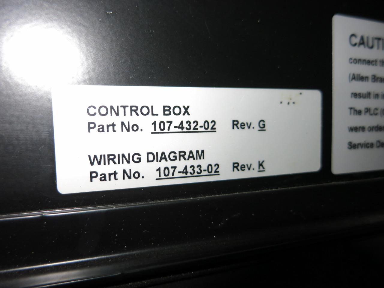 Conair Sentral Loader Control I/O Station I10 TAXB/1096 115V 107-432-02 Rev G (GA0461-1)