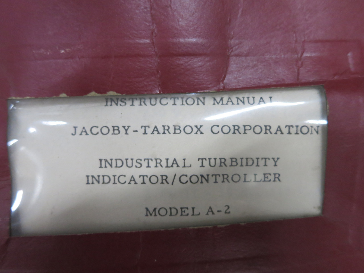 NEW Jacoby Tarbox Model A-2 Turbidimeter Turbidity Indicator 100-0 115V 75W (DW2868-1)
