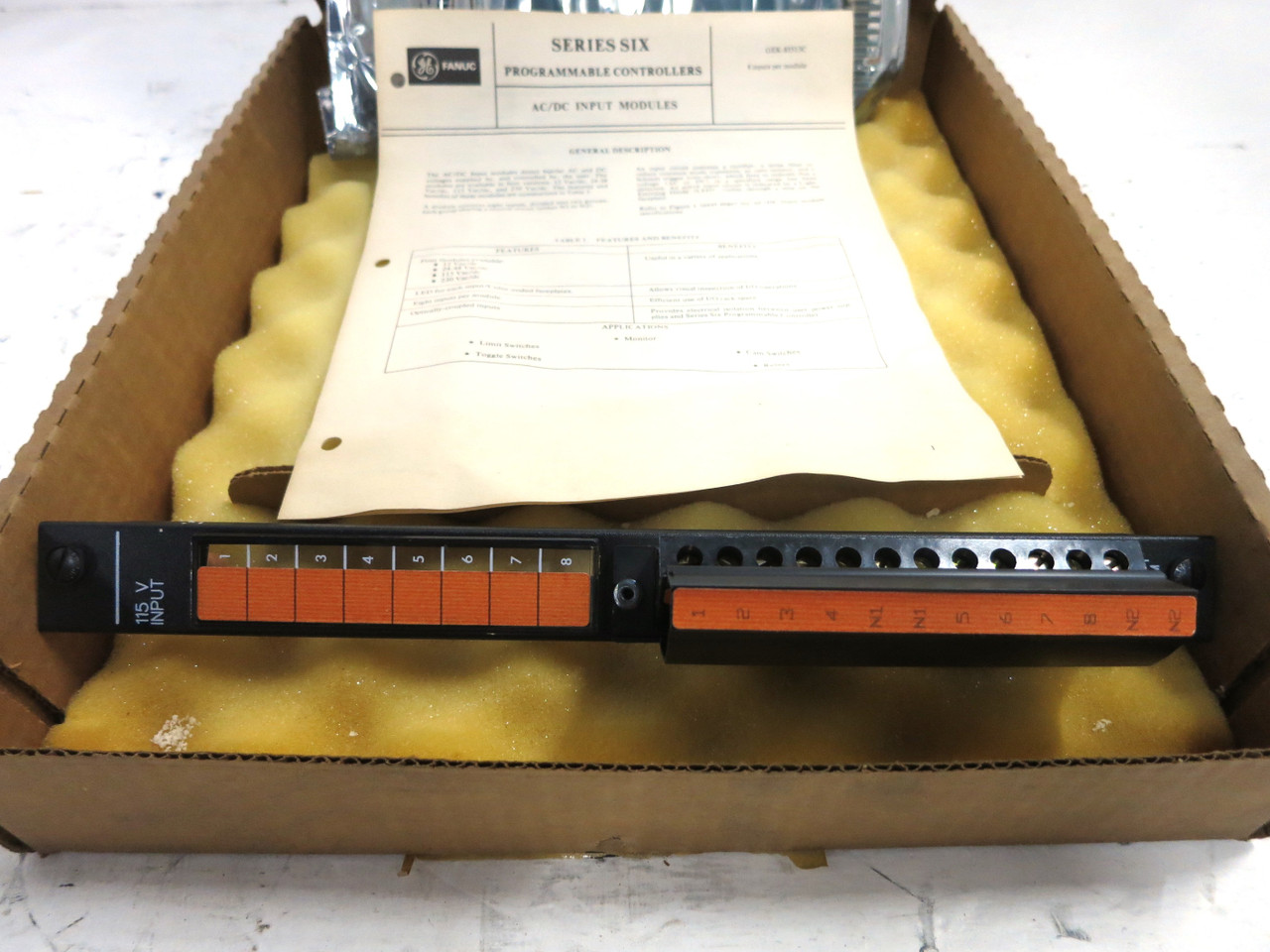 NEW GE Fanuc IC600BF804K 115V Input Module PLC Board Series Six IC600YB804 IC600 (DW2931-2)
