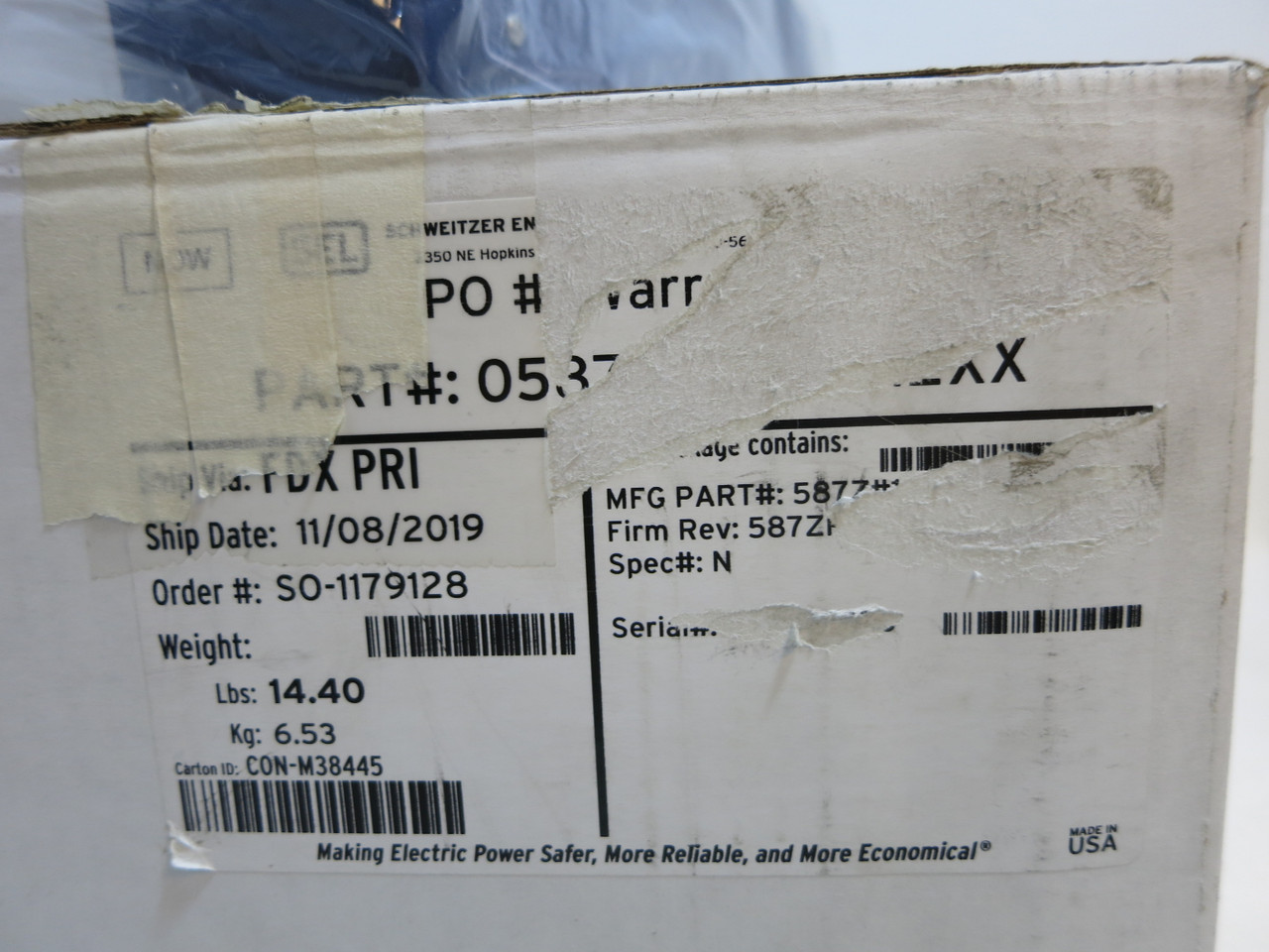 NEW Schweitzer Engineering SEL-587Z High Impedance Differential Relay SEL587Z (DW2947-1)