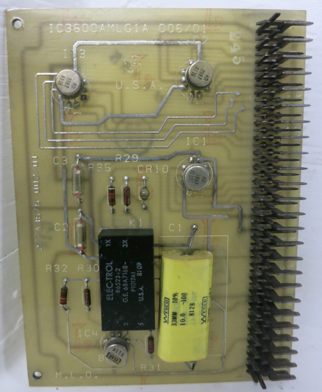 GE IC3600AMLG1A 006/01 Fanuc Multiplier Analog Divider PLC Card General Electric (GA0467-1)