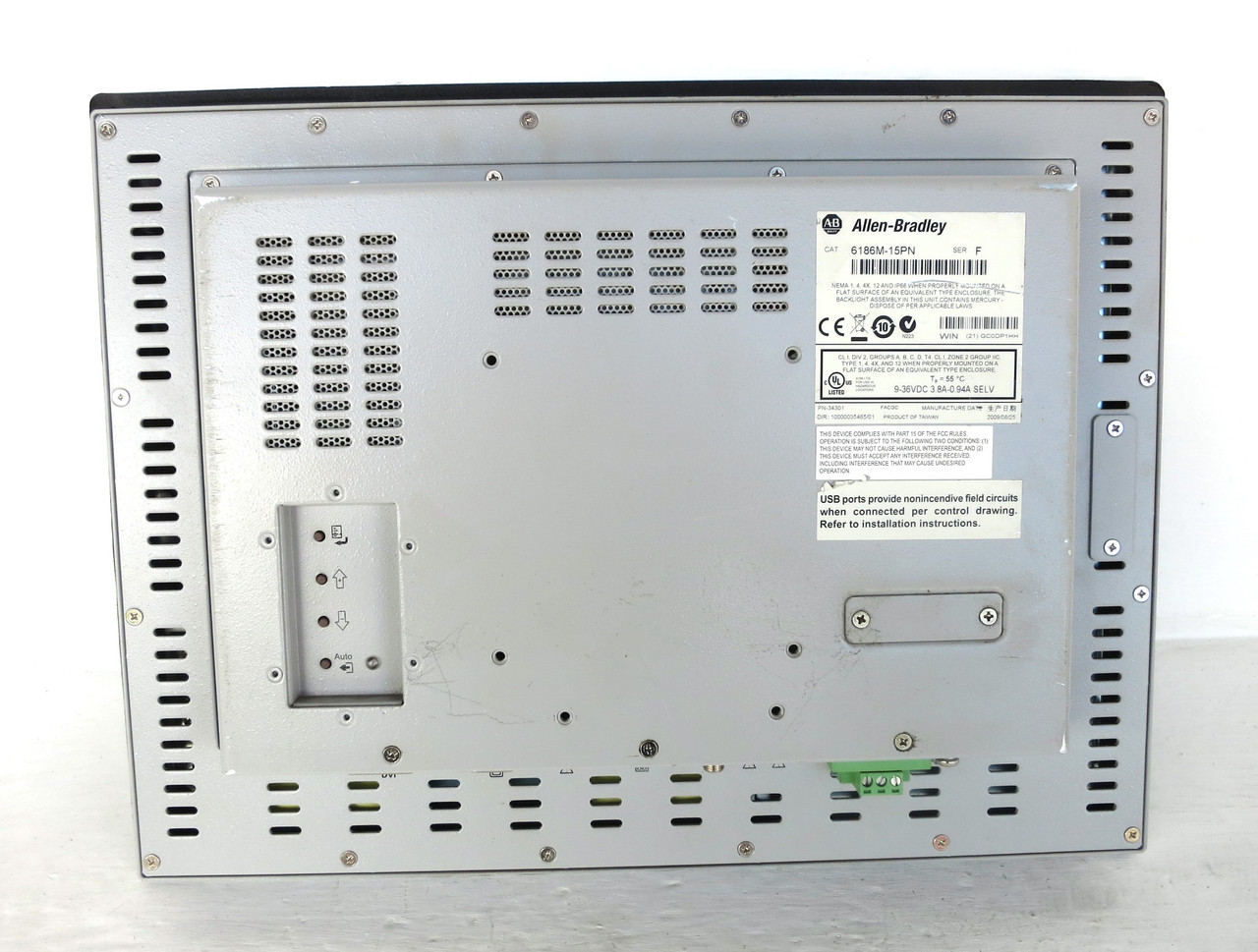 Allen Bradley 6186M-15PN Ser F 1500M PanelView Flat Panel Monitor AB VersaView (DW2971-1)