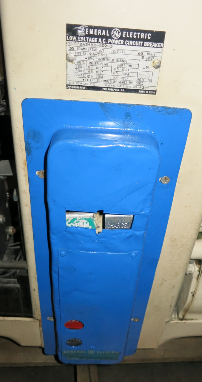 General Electric AK-2A-75-1 3000A Satin American Corp Trip LSIG EO Air Breaker (GA0497-1)