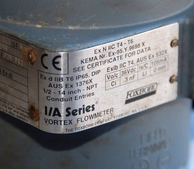 Foxboro 83F-D06K2SSRJA-D Vortex Flow Meter I/A Series 83FD06K2SSRJAD Transmitter (EBI1501-2)