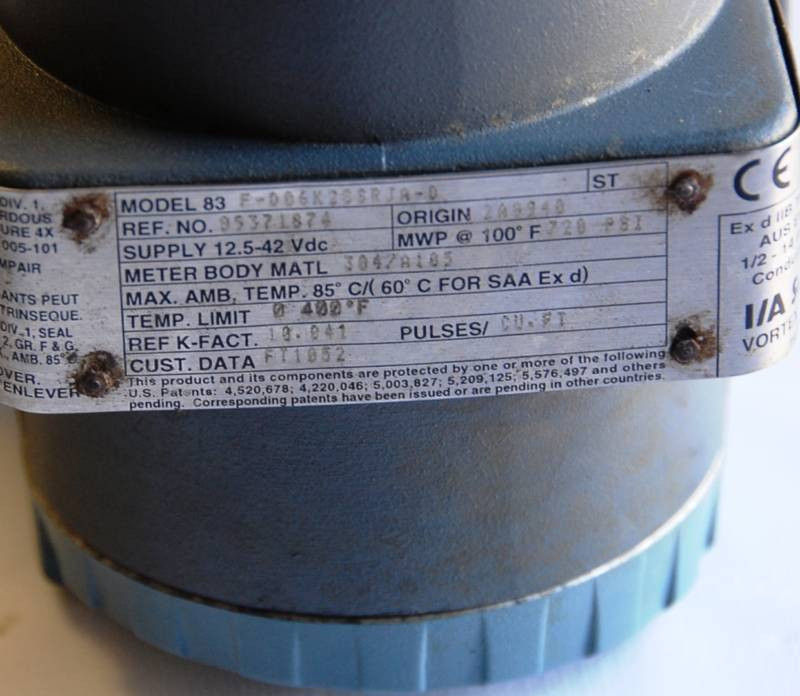 Foxboro 83F-D06K2SSRJA-D Vortex Flow Meter I/A Series 83FD06K2SSRJAD Transmitter (EBI1501-1)