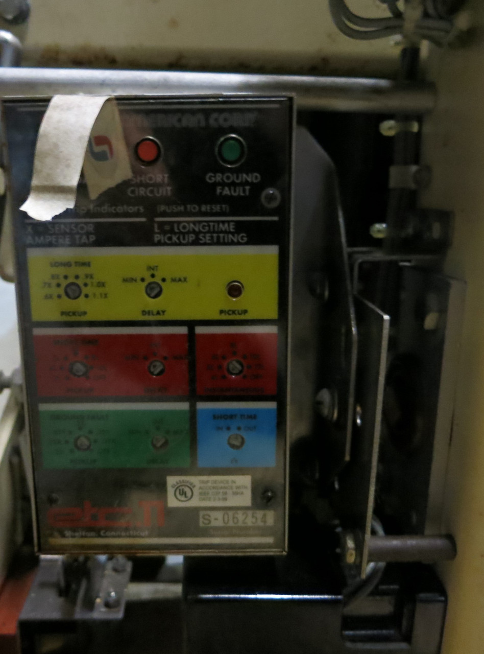 General Electric AK-2A-75-1 3000A Satin American Corp Trip LSIG Air Breaker EO (GA0505-1)