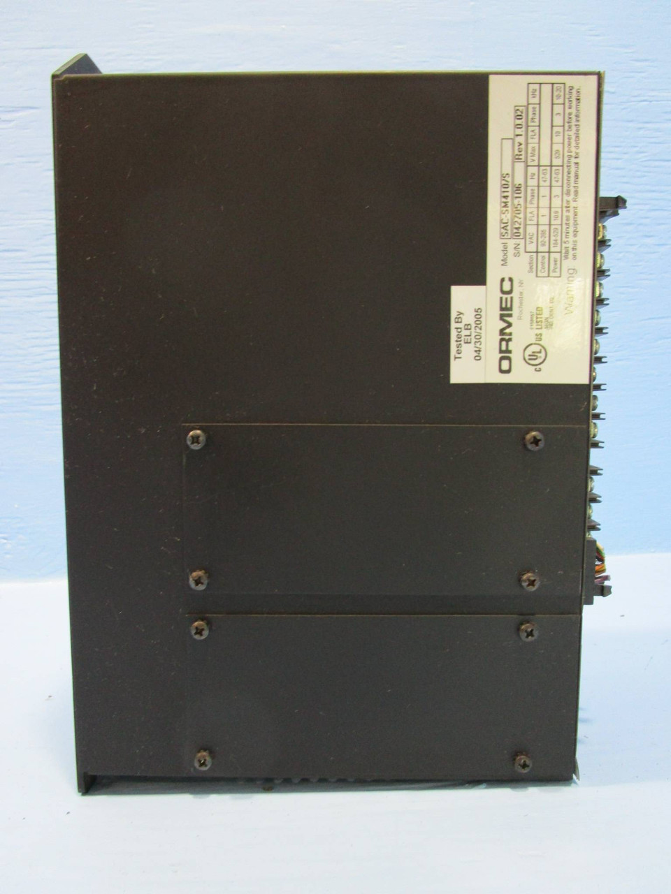 Ormec  SAC-SM410/S ServoWire Servo Control Axis R-1.0.02 SACSM410 (EBI3256-7)