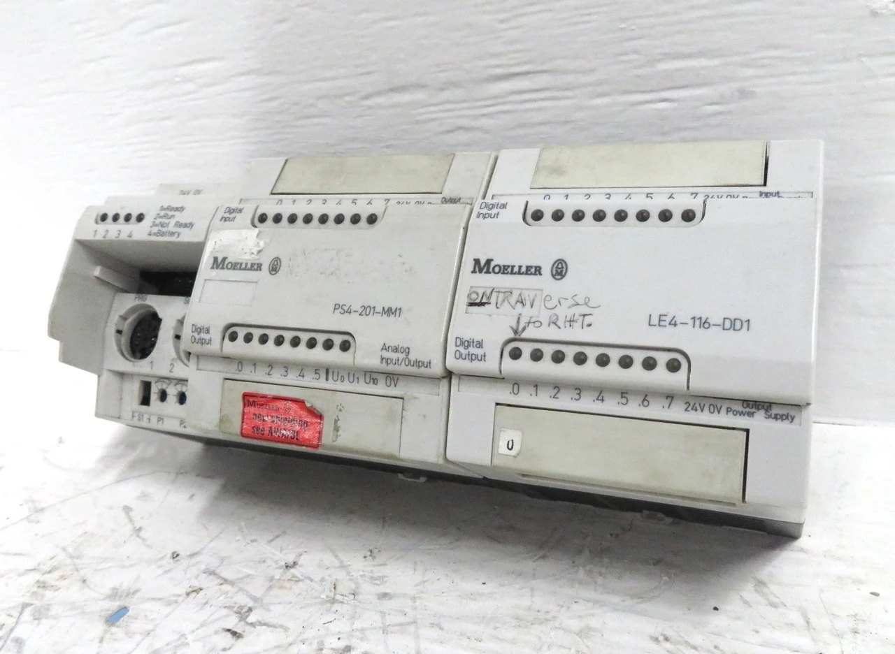 Image of Moeller PS4-201-MM1 + LE4-116-DD1 Programmable Logic Controller Compact PLC
