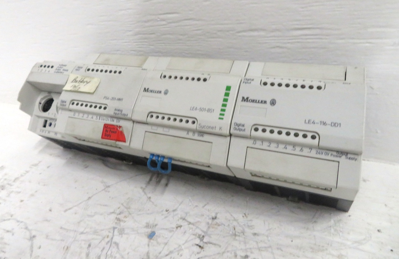 Image of Moeller PS4-201-MM1 + LE4-501-BS1 + LE4-116-DD1 Compact PLC Controller Expansion