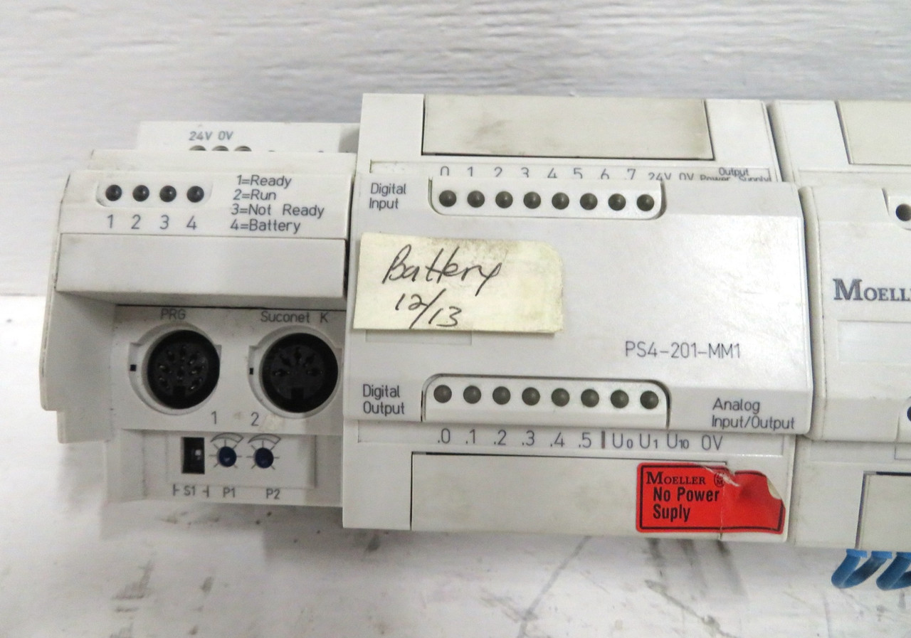 Moeller PS4-201-MM1 + LE4-501-BS1 + LE4-116-DD1 Compact PLC Controller Expansion (DW3142-6)