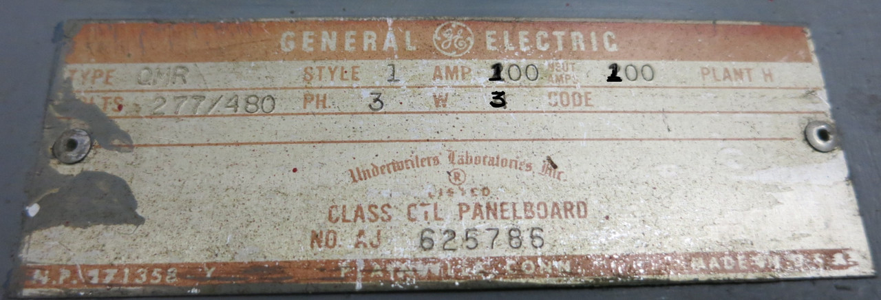 GE QMR 30A Fusible Size 1 Starter Panelboard Switch Combination 30 Amp CR106C (GA0553-1)