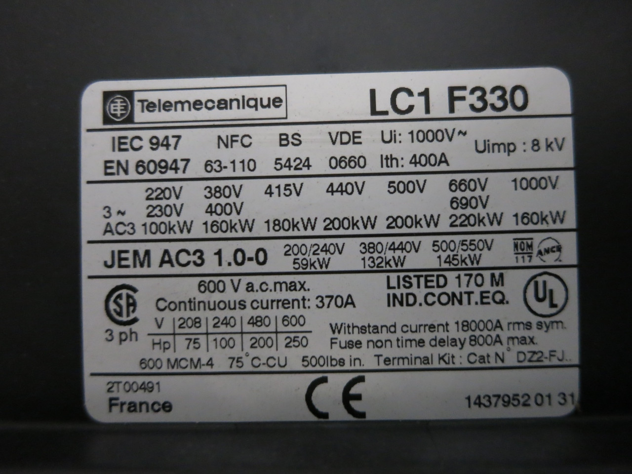 Liebert 02-790802-00 Gate Driver 2x LC1F330 Contactor UPS Module Emerson (DW3246-1)