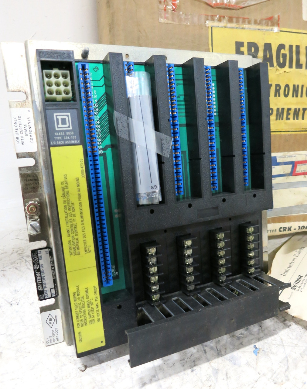NEW Square D Sy/Max 8030 CRK-100 I/O Rack Assembly Module Ser B1 PLC Chassis (DW3254-2)