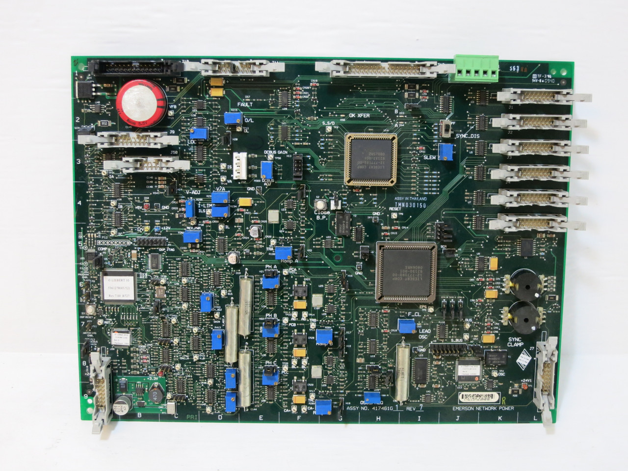 Emerson 417461G1 Rev 7 Main Control Board PCB PLC Network Power 417461G-1 (DW3262-2)