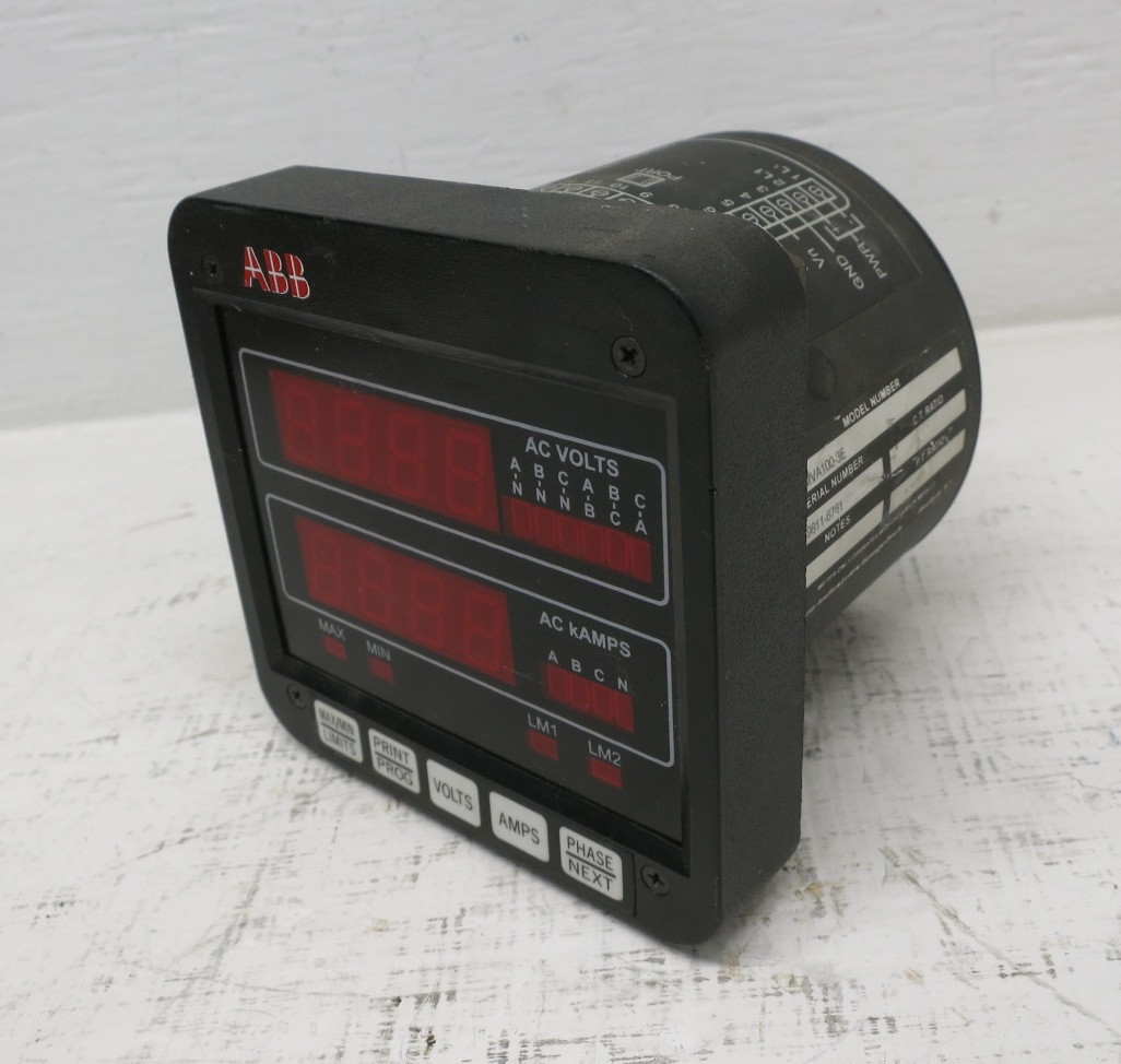 Image of Electro Industries Model DMVA100-3E Power Meter Display Module AC Volts Amps ABB