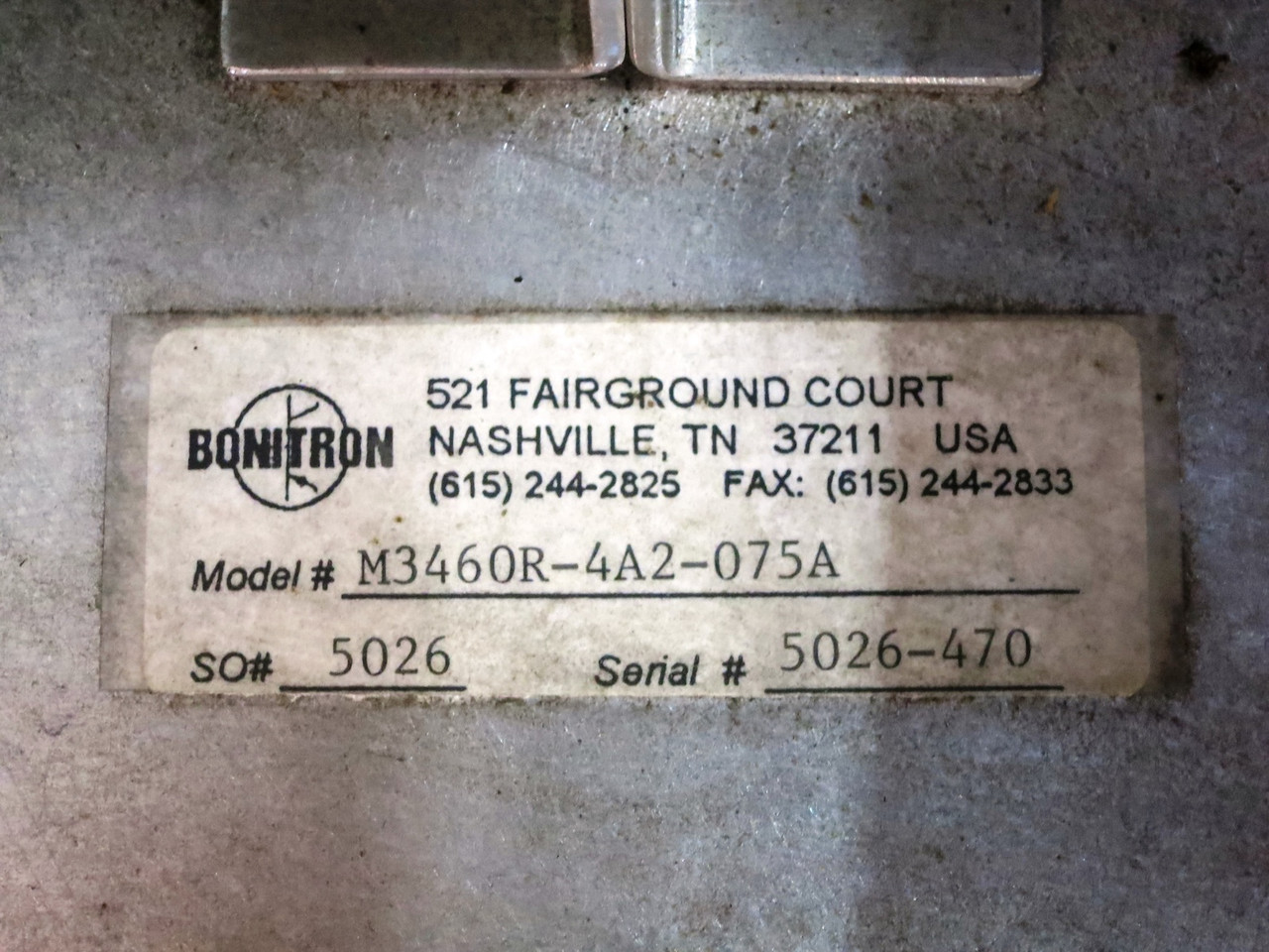 Bonitron M3460R-4A2-075A RideThru Voltage Regulator 460V M3460R4A2075A (DW3323-2)