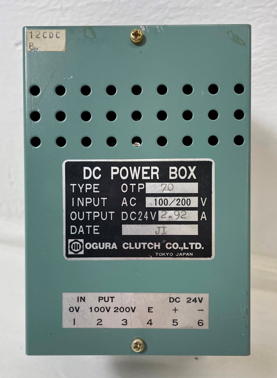 Ogura Clutch DC Power Box Type OTP70 100/200 VAC 24 VDC 2.92 Amp (EM4200-2)