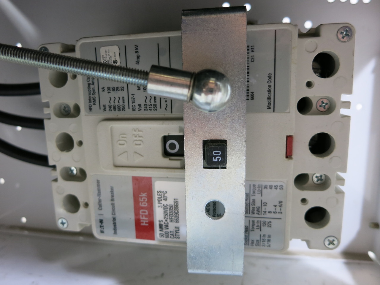 Eaton Freedom FlashGard 50A Breaker Feeder MCC Bucket 12" Flash Guard 50 Amp (DW3391-12)