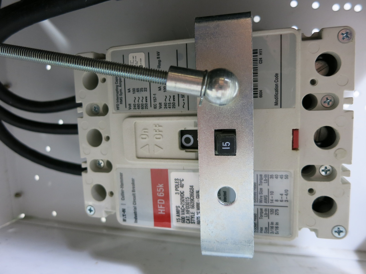 Eaton Freedom FlashGard 15A Breaker Feeder MCC Bucket 12" Flash Guard 15 Amp (DW3393-24)