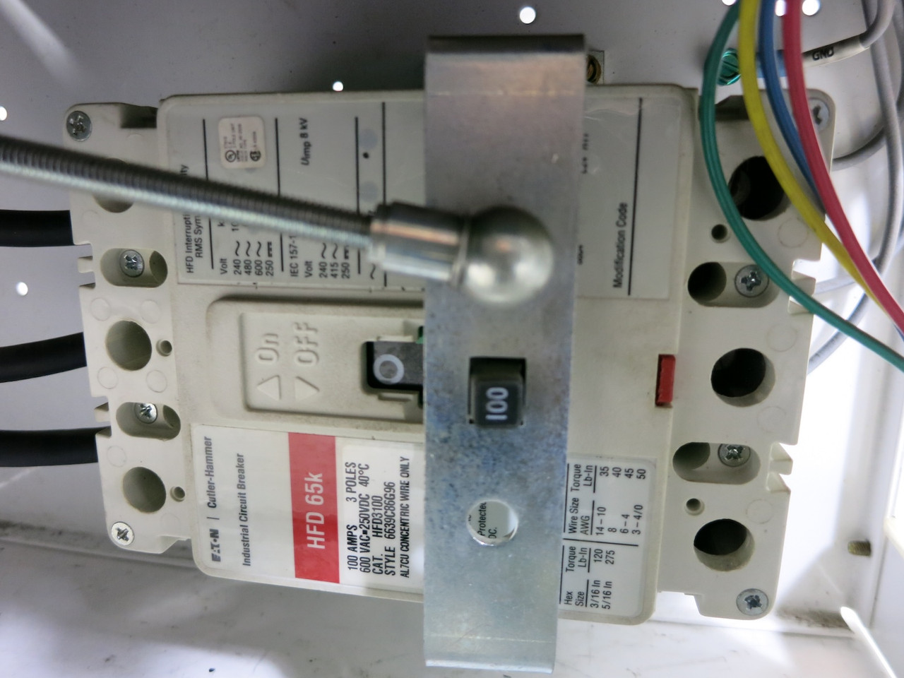 Eaton Freedom FlashGard 100 Amp Breaker Feeder MCC Bucket 12" Flash Guard 100A (DW3409-4)