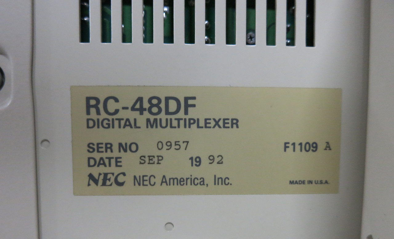 NEC RC-48DF Digital Multiplexer AT&T ESD TP-48DF (GA0650-4)